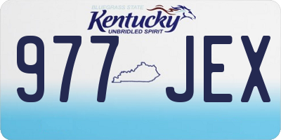 KY license plate 977JEX