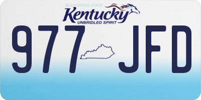 KY license plate 977JFD