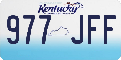 KY license plate 977JFF