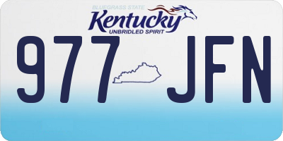 KY license plate 977JFN