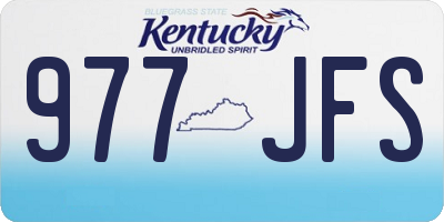 KY license plate 977JFS