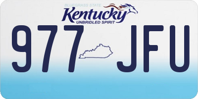 KY license plate 977JFU