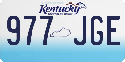 KY license plate 977JGE