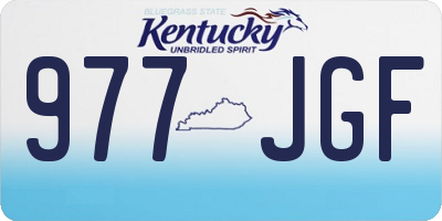 KY license plate 977JGF