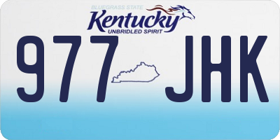 KY license plate 977JHK