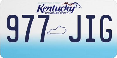 KY license plate 977JIG
