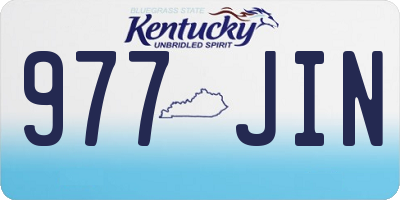KY license plate 977JIN