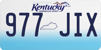KY license plate 977JIX