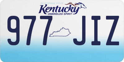 KY license plate 977JIZ