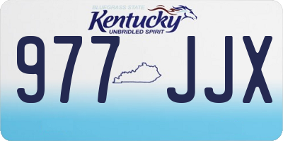 KY license plate 977JJX