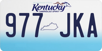 KY license plate 977JKA