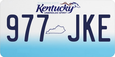 KY license plate 977JKE