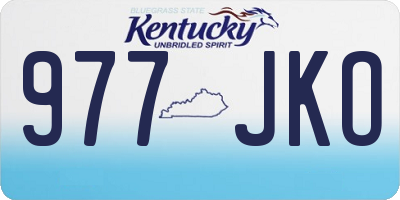 KY license plate 977JKO