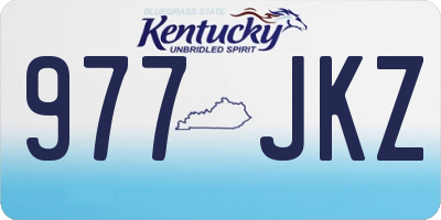 KY license plate 977JKZ