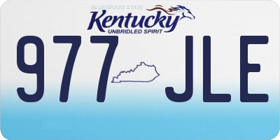 KY license plate 977JLE