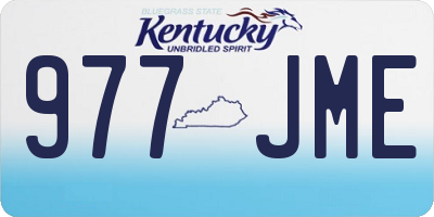 KY license plate 977JME
