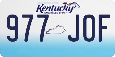 KY license plate 977JOF