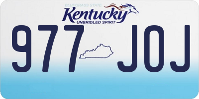 KY license plate 977JOJ