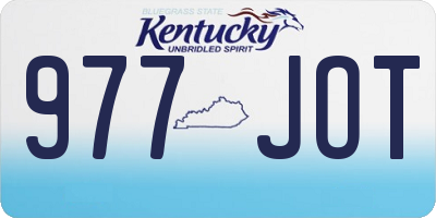 KY license plate 977JOT