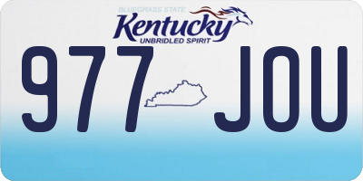 KY license plate 977JOU