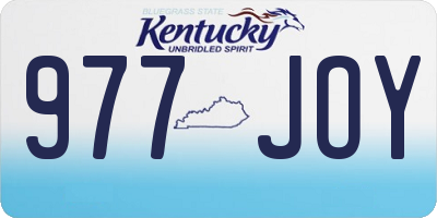 KY license plate 977JOY