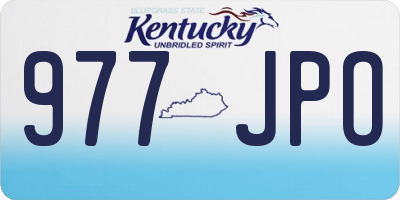 KY license plate 977JPO