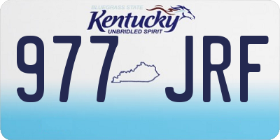 KY license plate 977JRF