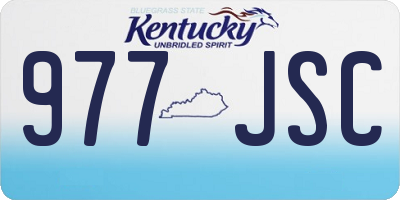 KY license plate 977JSC