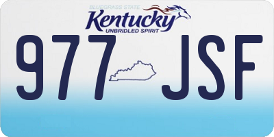 KY license plate 977JSF