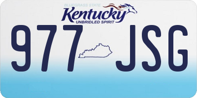 KY license plate 977JSG