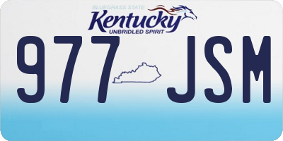 KY license plate 977JSM