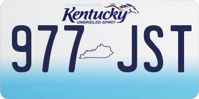 KY license plate 977JST
