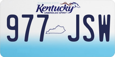 KY license plate 977JSW