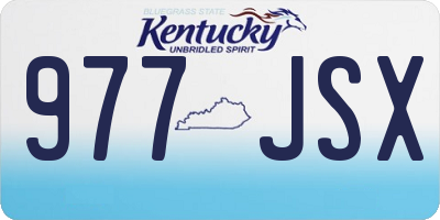 KY license plate 977JSX