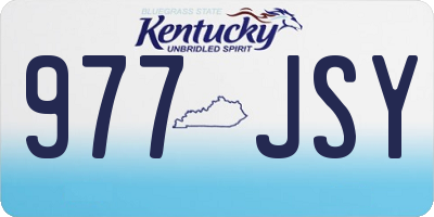 KY license plate 977JSY