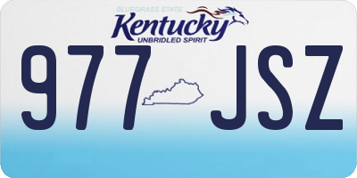 KY license plate 977JSZ