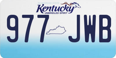 KY license plate 977JWB