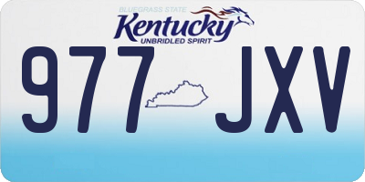 KY license plate 977JXV