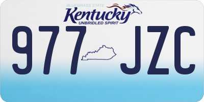 KY license plate 977JZC
