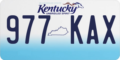 KY license plate 977KAX