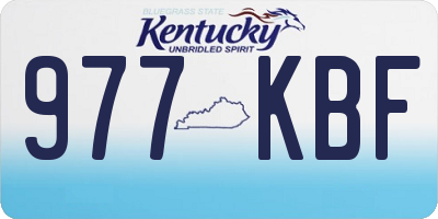 KY license plate 977KBF