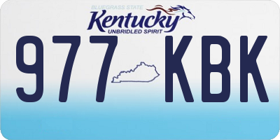KY license plate 977KBK