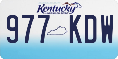 KY license plate 977KDW