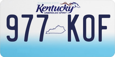 KY license plate 977KOF