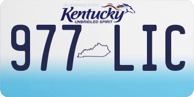 KY license plate 977LIC