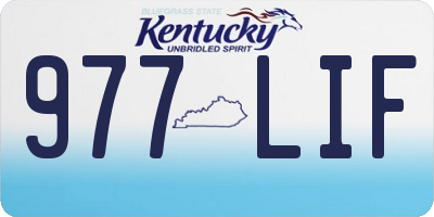 KY license plate 977LIF