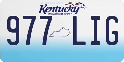 KY license plate 977LIG