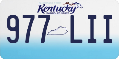 KY license plate 977LII
