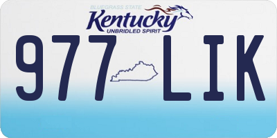 KY license plate 977LIK