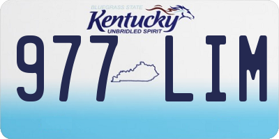 KY license plate 977LIM